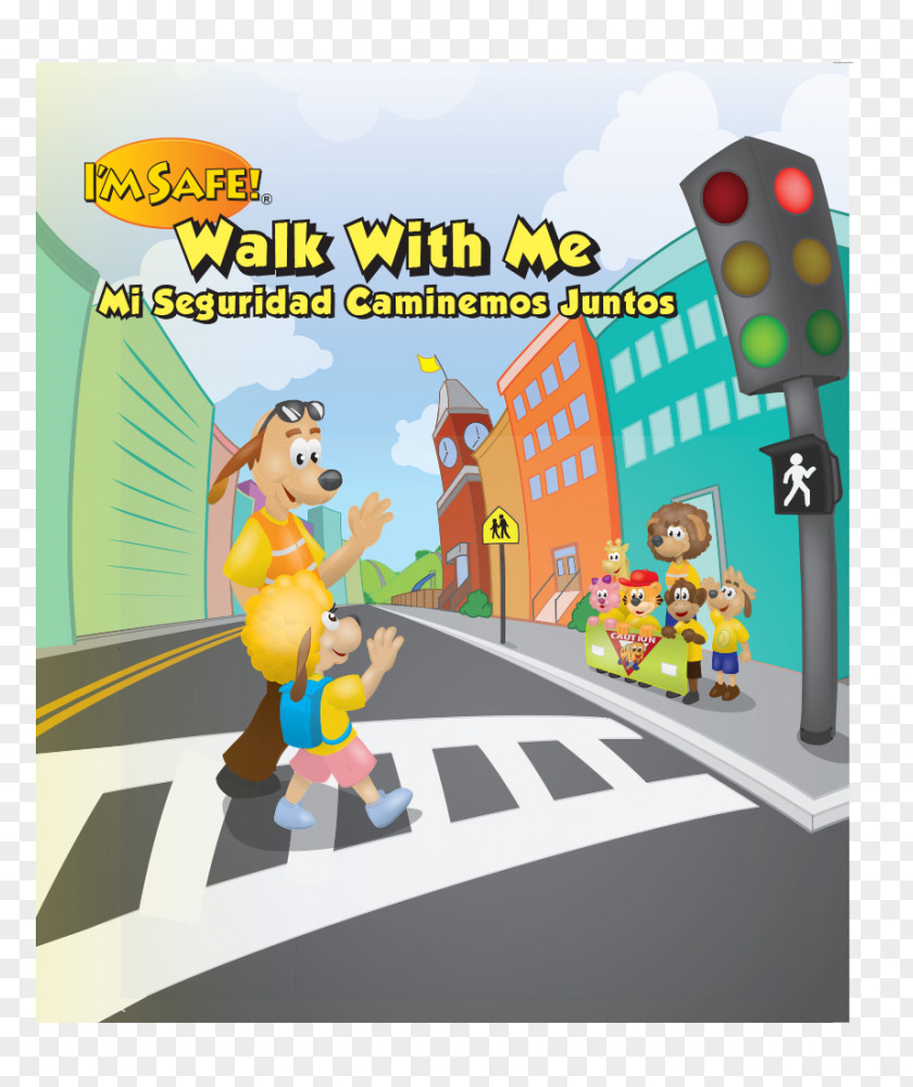 Safety Walking Child Image Book PNG