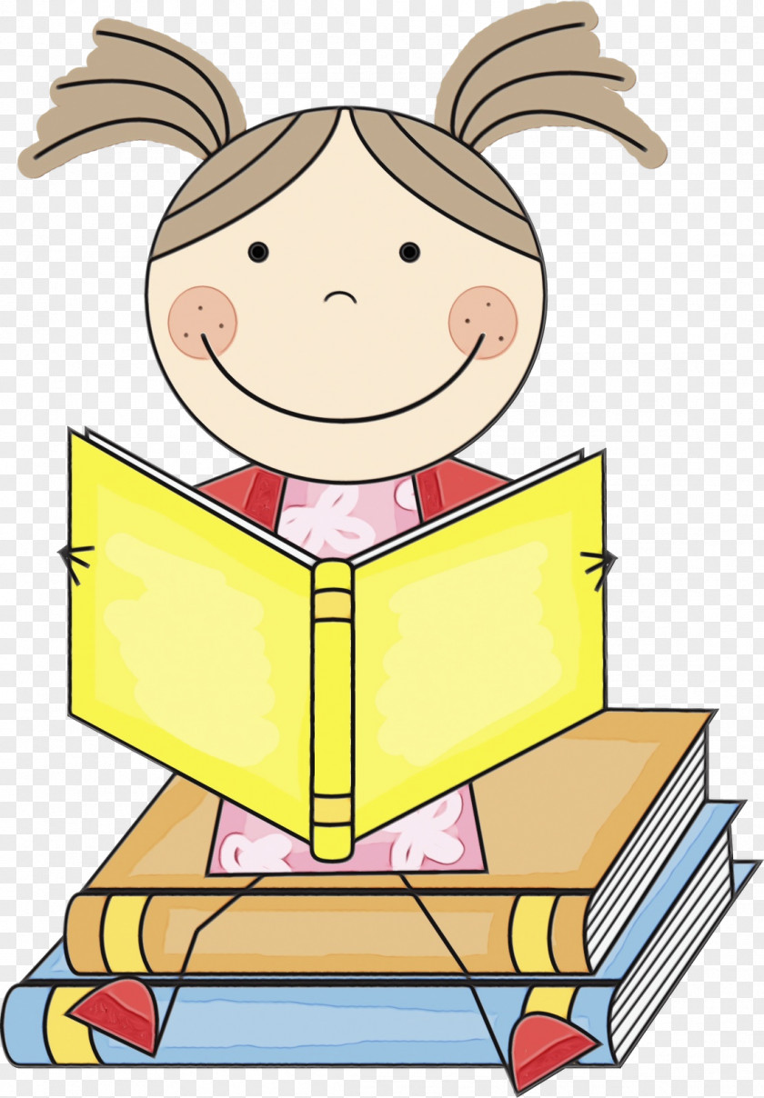 Finger Happy Child Reading Book PNG
