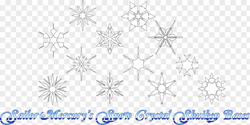 Snowflake Line Art Point Pattern PNG