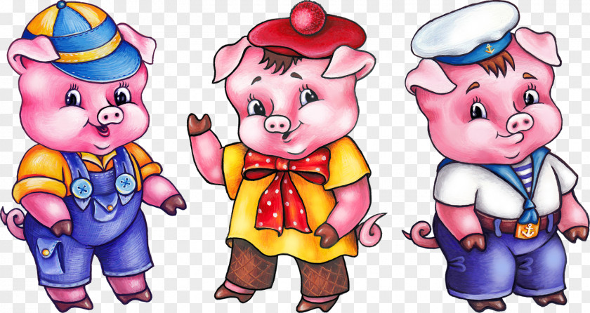 Three Little Pigs The Fairy Tale Goldilocks And Bears Domestic Pig Red Riding Hood PNG