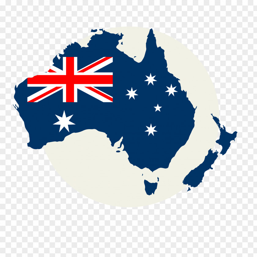 Australia Flag Of Map PNG