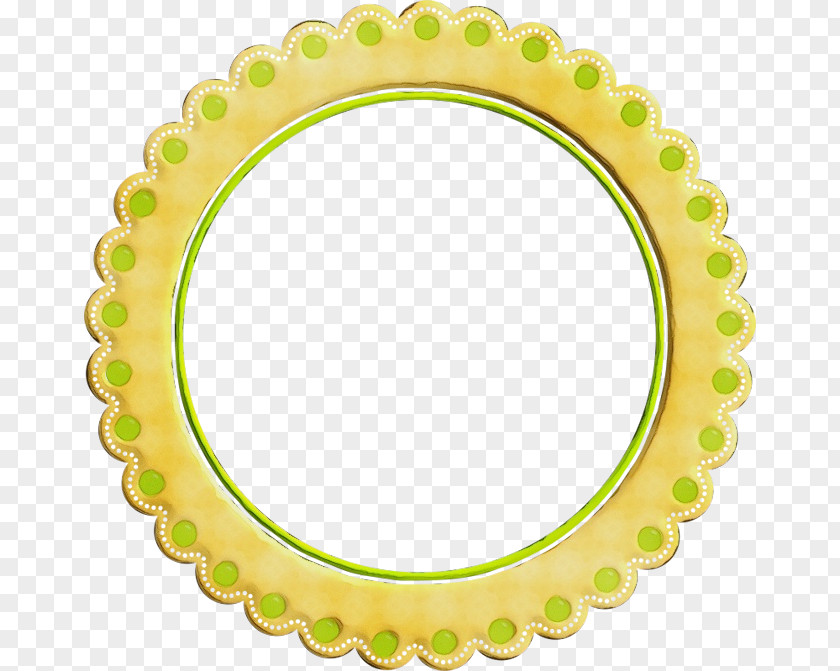 Oval Yellow Silver Circle PNG