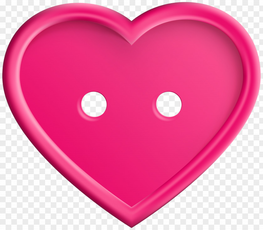 Pink Heart Button Clip Art Image Icon PNG