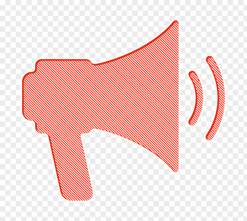 Shout Icon Loudspeaker With Two Sound Waves Technology PNG