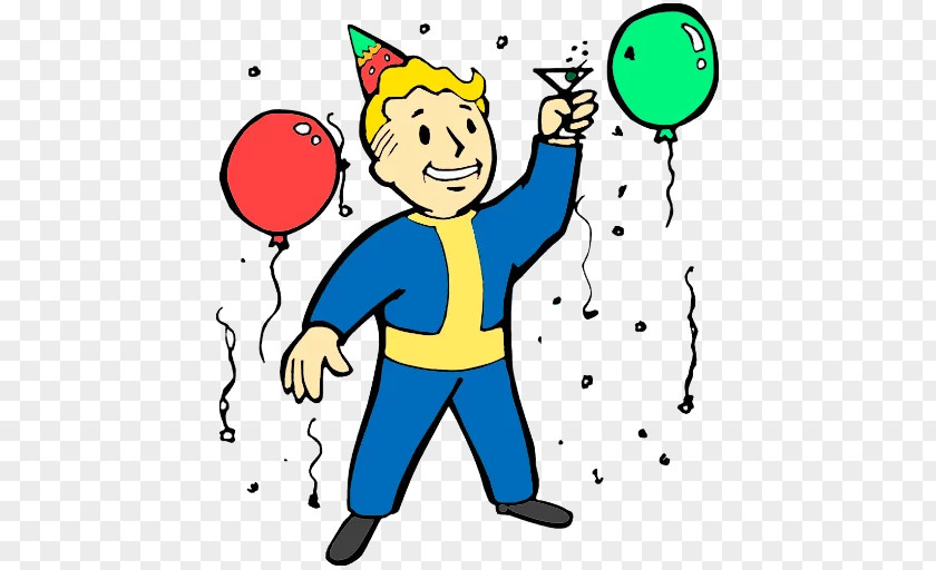 Vault Boy Fallout 2 Telegram Sticker 4 PNG