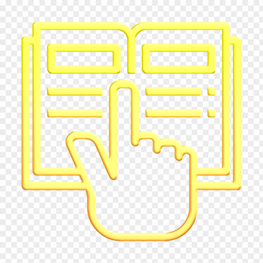 Hands And Gestures Icon Reading Book Learning PNG