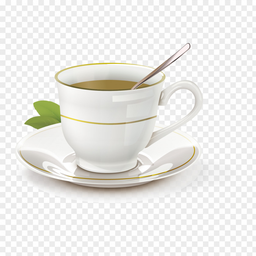 Vector Realistic Hot Drink Coffee Cup White Cafe PNG