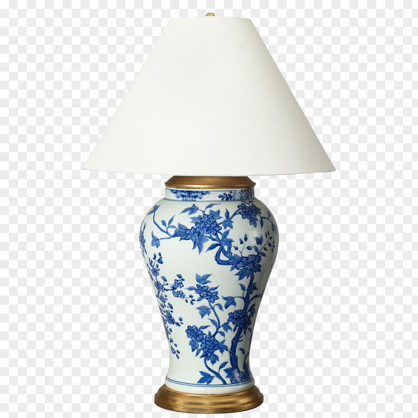 Blue And White Porcelain Light Table Pottery Lamp Shades PNG