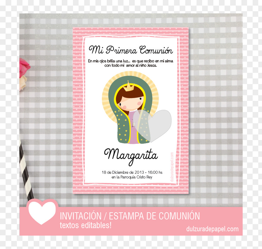 Estampas Dasi Religion First Communion Paper PNG