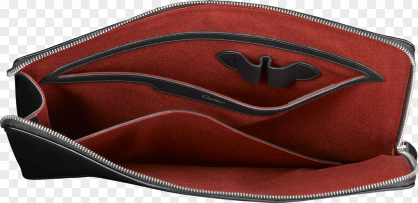 Zipper Handbag Calf Leather Cartier PNG