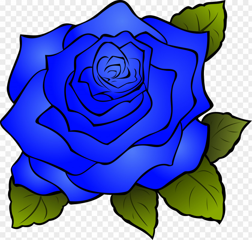 Blue Flowers Rose Cartoon Drawing Clip Art PNG