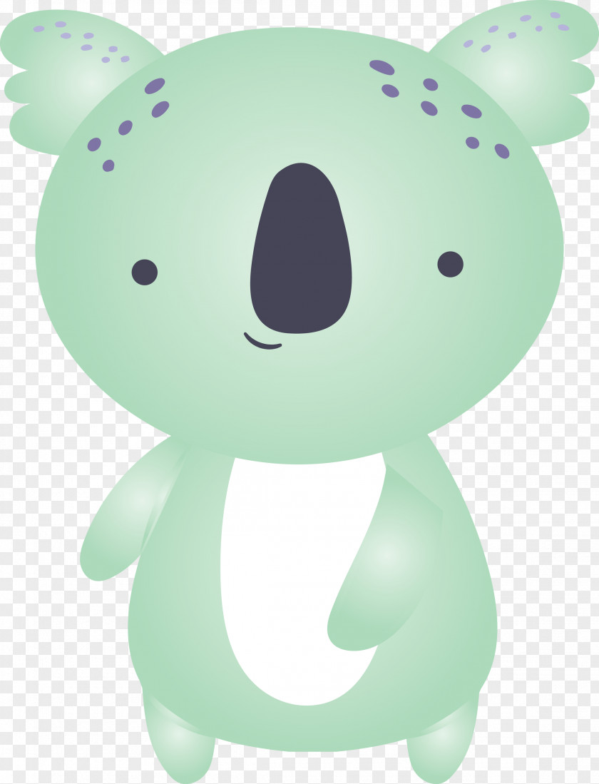 Green Animal Figure Cartoon Snout Koala PNG