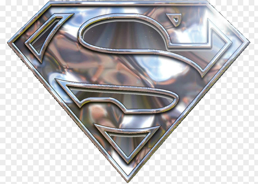 Metallic SuperMan Logo Superman Steel (John Henry Irons) Batman Superhero PNG