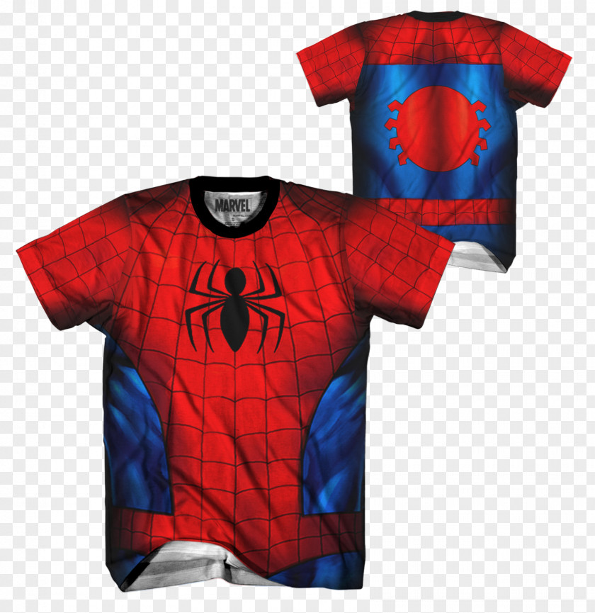 Spider Silk Decoration Spider-Man T-shirt Sleeve Male PNG