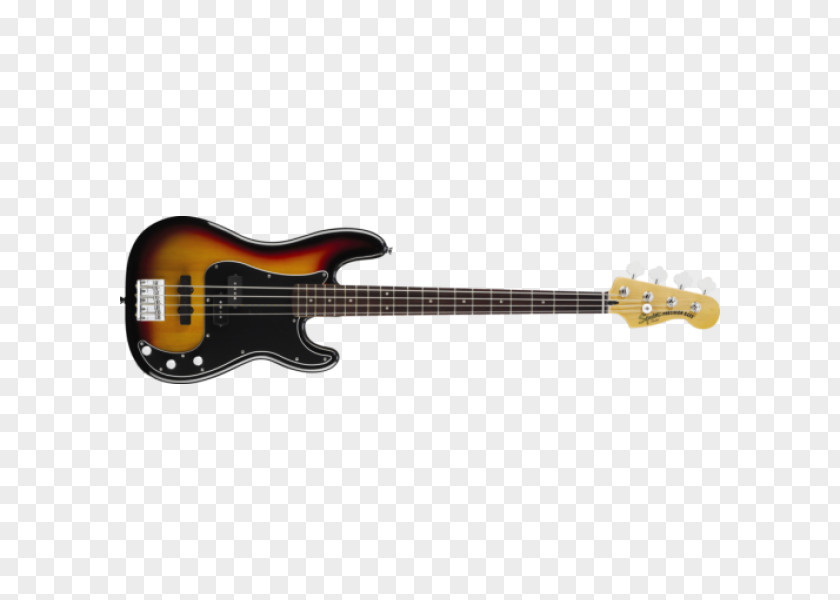 Bass Guitar Fender Precision Squier Sunburst Fingerboard PNG