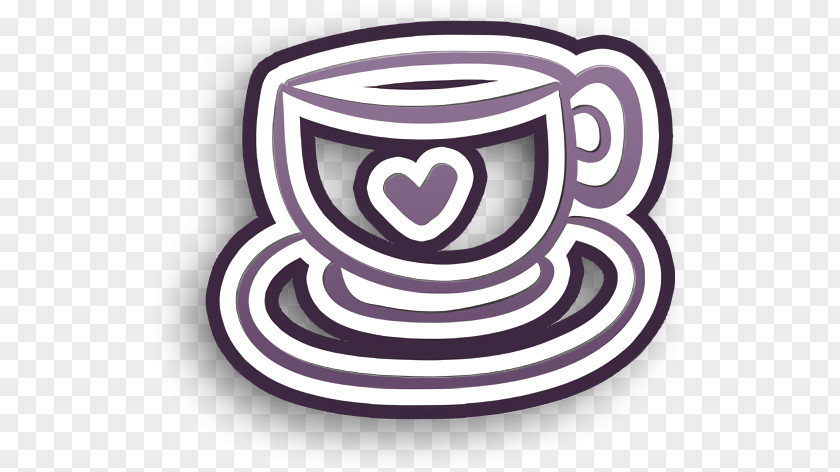 Coffee Cup With Heart Icon Tea Saint Valentine Outline PNG