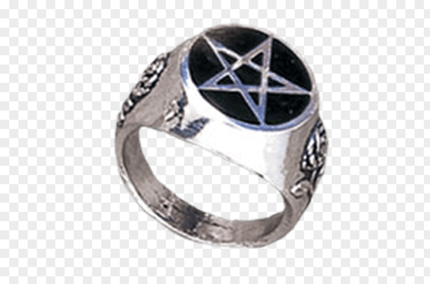 Ring Earring Pentagram Jewellery Pewter PNG