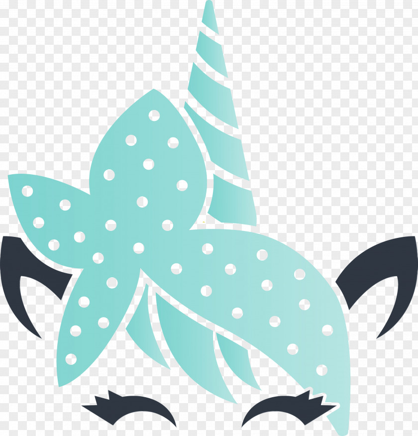 Aqua Turquoise Pattern Leaf Plant PNG