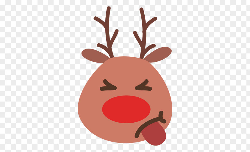Cartoon Reindeer Rudolph Nose Clip Art PNG