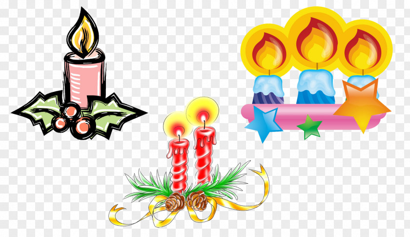 Christmas Candles Creative Clip Art PNG