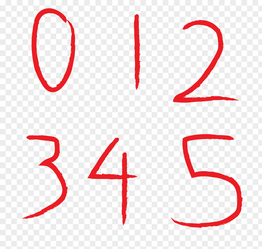 Handwritten Numbers Line Point Number Angle PNG