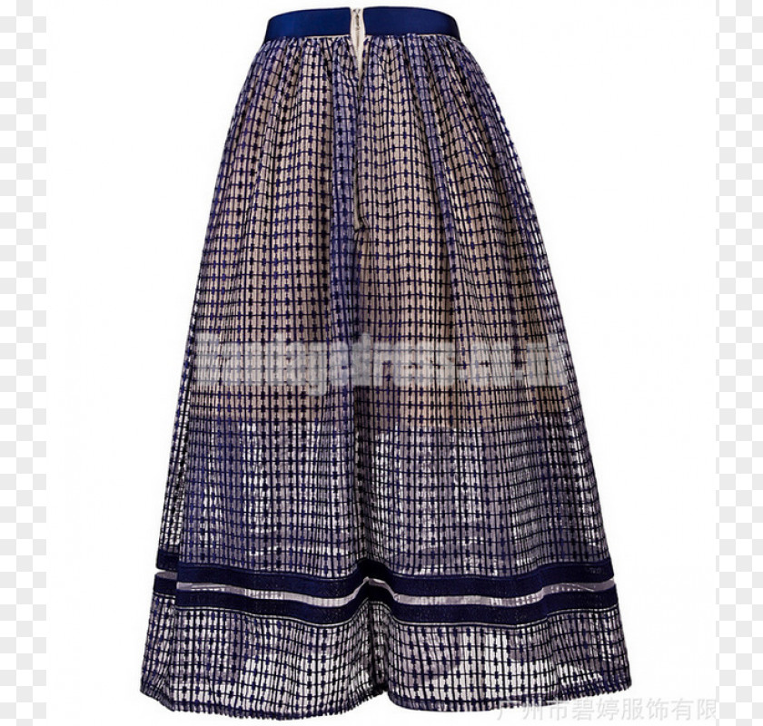 Mesh Lines Tartan Skirt PNG