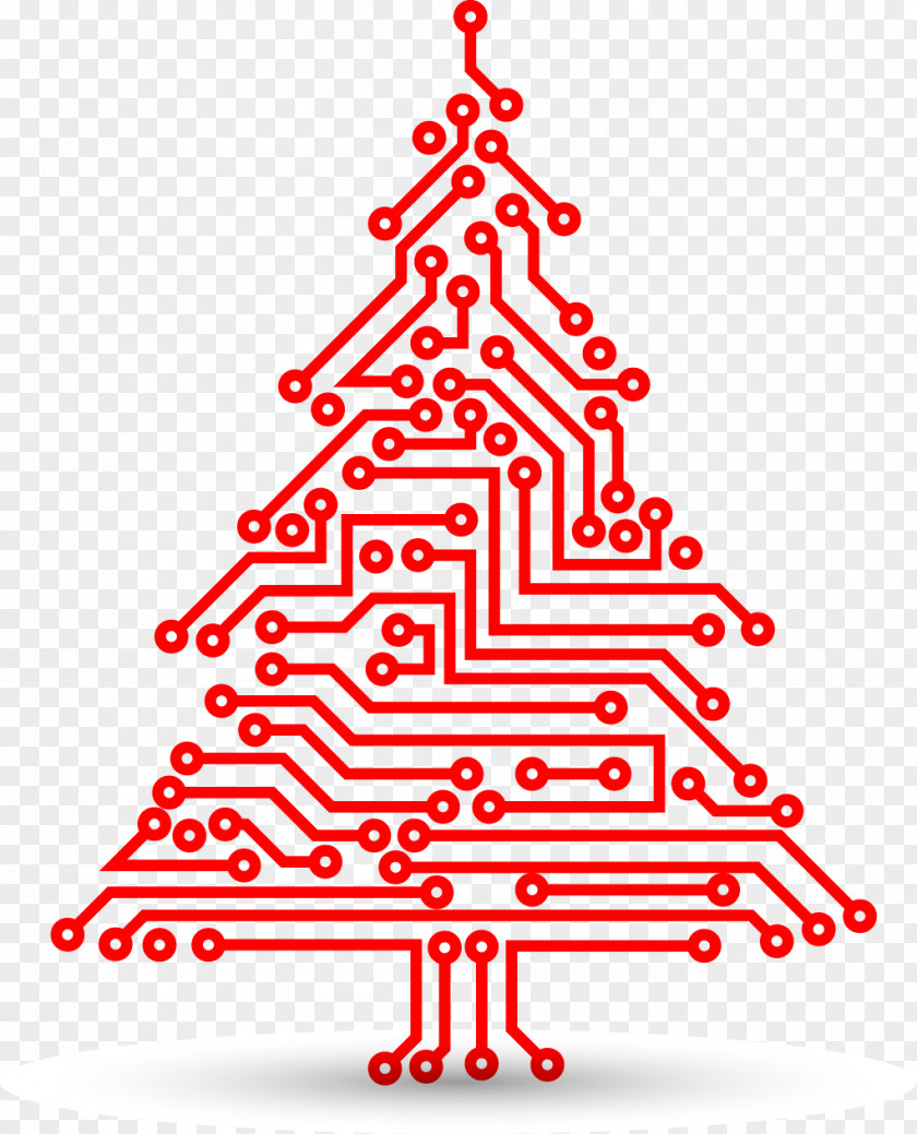 Christmas Tree Electronic Circuit Digital Electronics Electrical Network Clip Art PNG