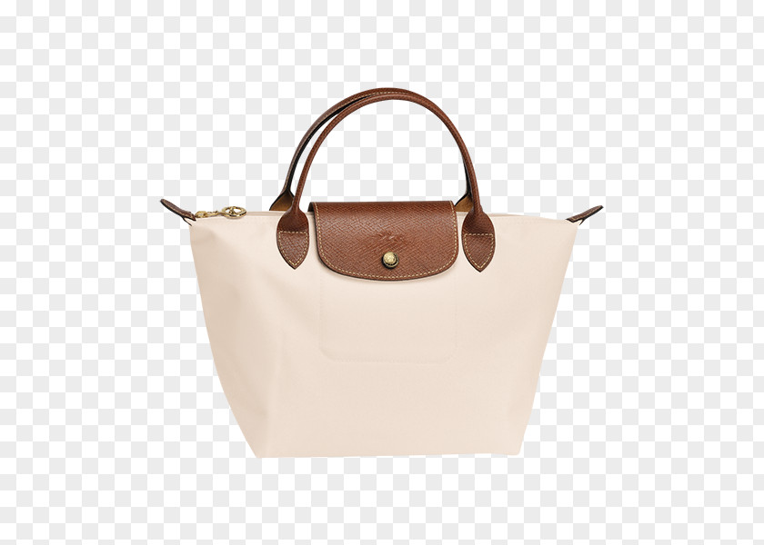 Longchamp Tan Leather Bag Tote Handbag PNG