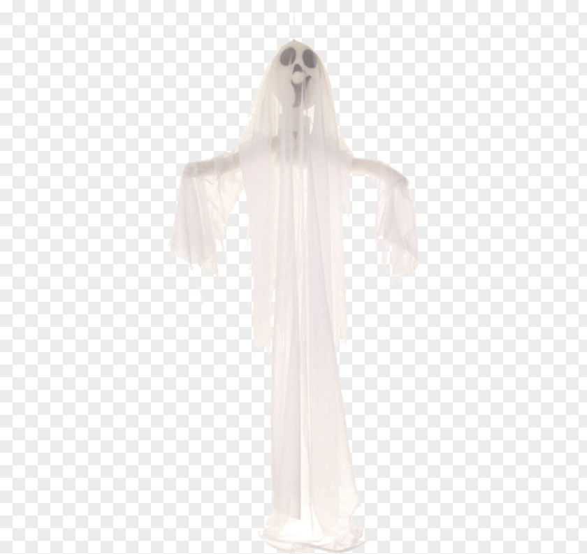 White Gauze Outerwear Costume Legendary Creature Character Neck PNG