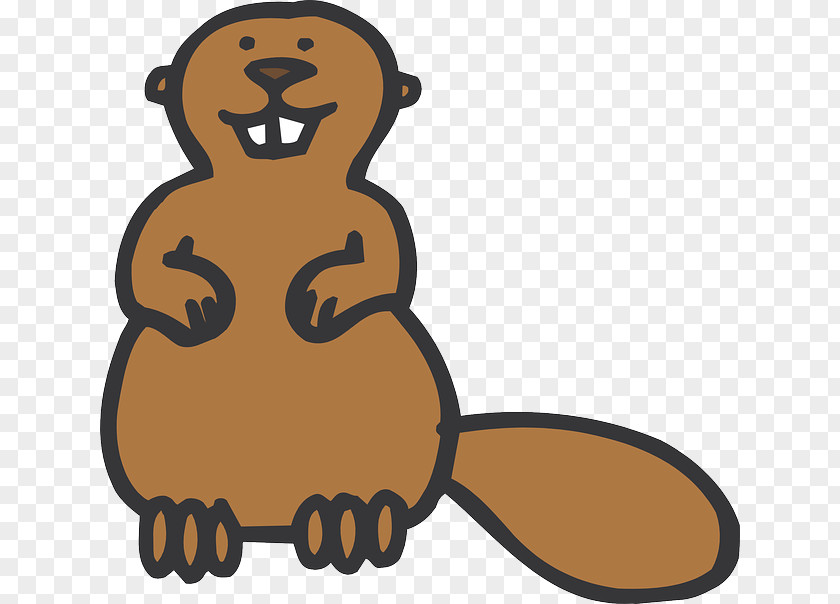 Brown Cute Beaver Cartoon North American Clip Art PNG