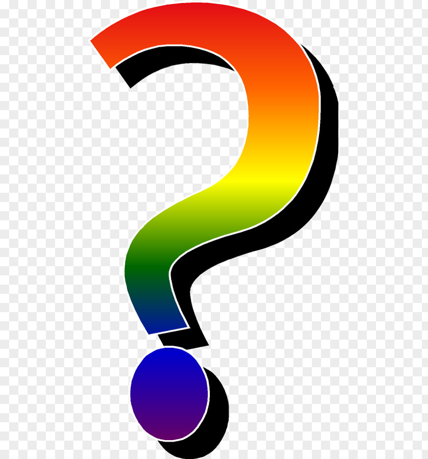 Dancing Question Mark Rainbow Flag Clip Art PNG