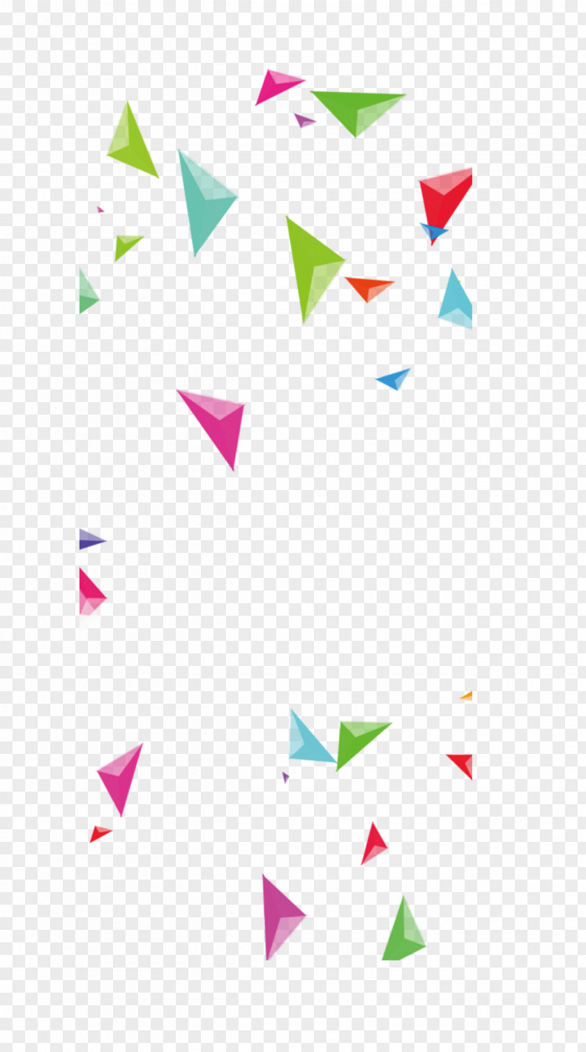 Floating Triangle Color PNG