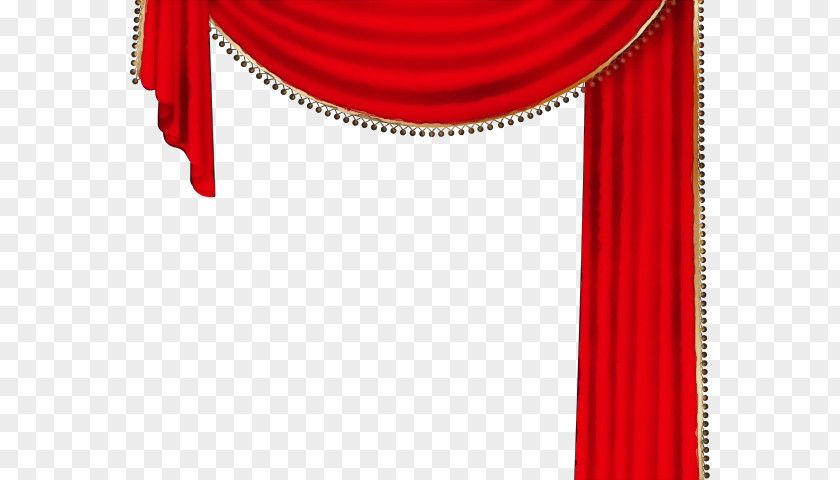 Interior Design Textile Red Curtain Theater Window Treatment PNG