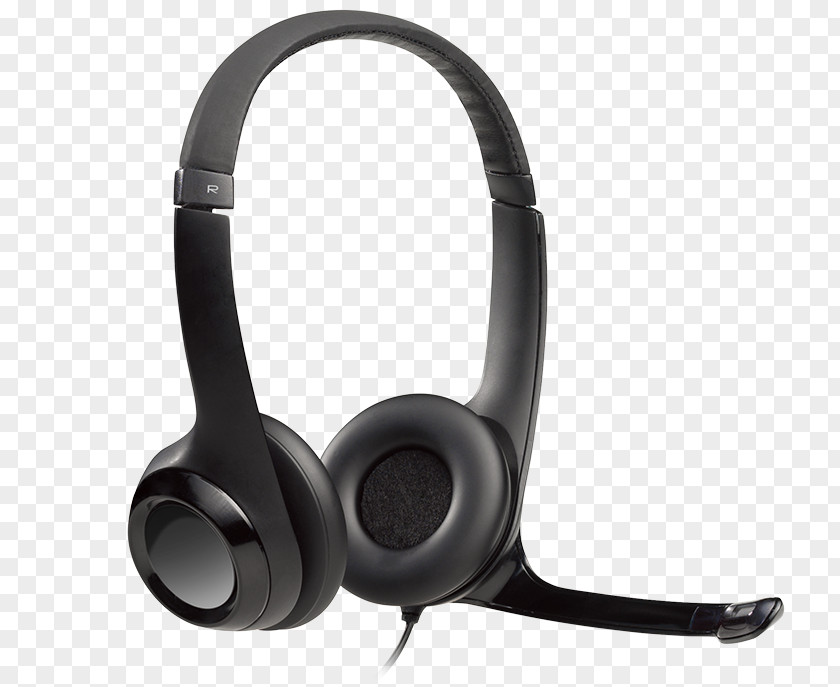 Microphone H390 USB Headset W/Noise-Canceling Digital Audio Logitech Headphones PNG