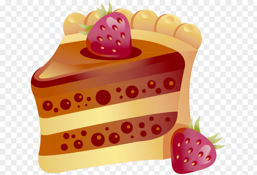 Strawberry Chocolate Cake Birthday Cupcake PNG