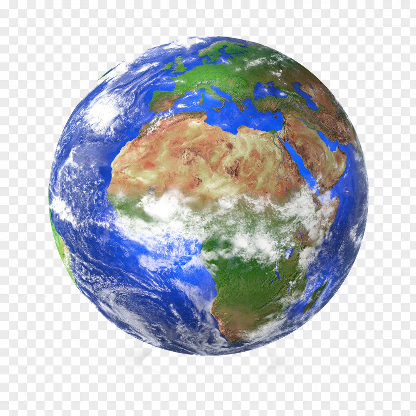 Blue HD Earth Photo Africa Overlooking The Map Planet Wallpaper PNG