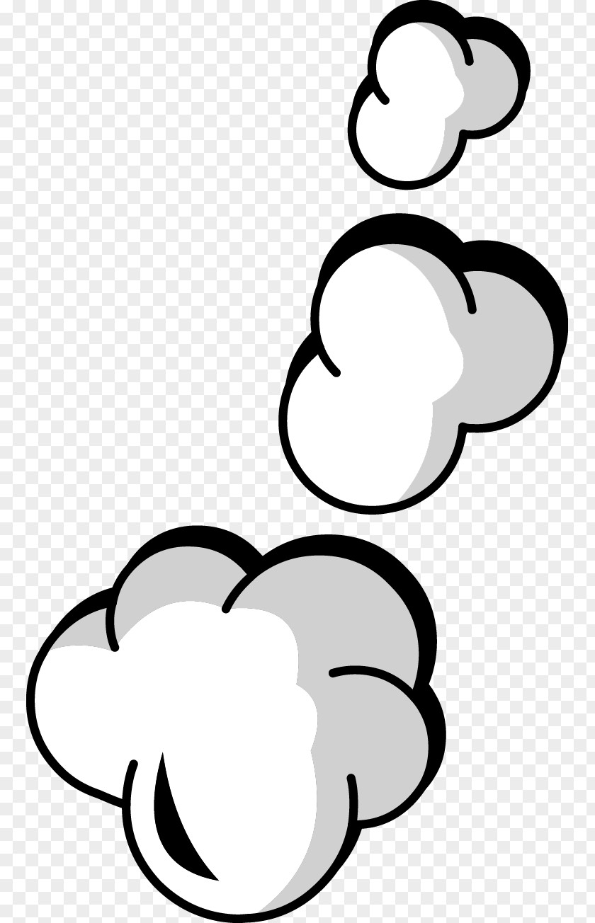 Cloud Explosion Cartoon Black And White Clip Art PNG