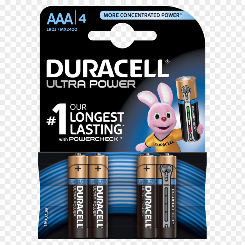 Duracell AAA Battery Alkaline Electric PNG