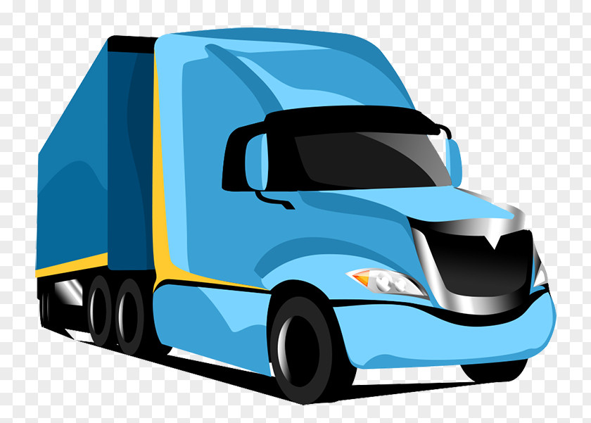 Freight Transport Car Truck Vehicle Cartoon Trailer PNG