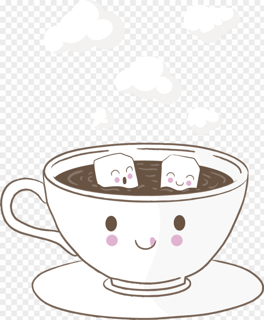 Cartoon Mug Coffee Cup Tea Cafe PNG
