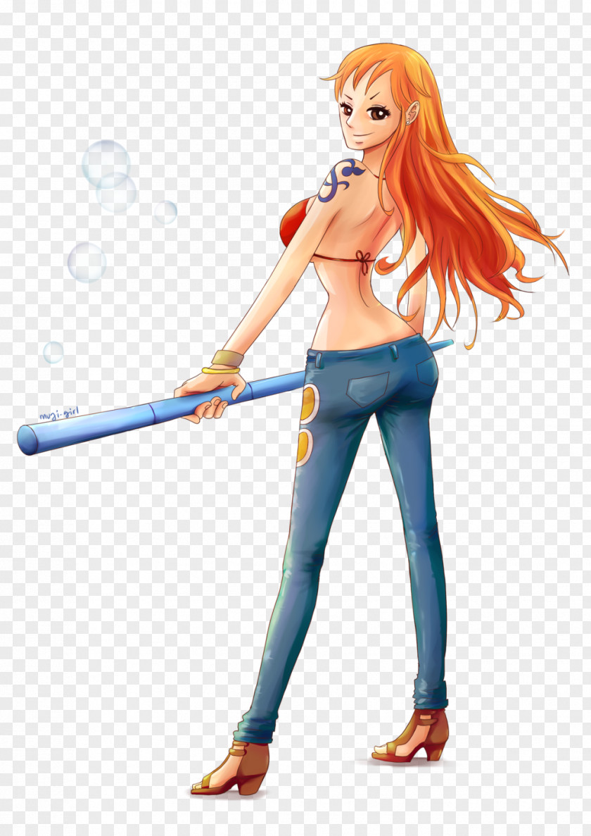 Nami One Piece Character Figurine Fiction Microsoft Azure Animated Cartoon PNG
