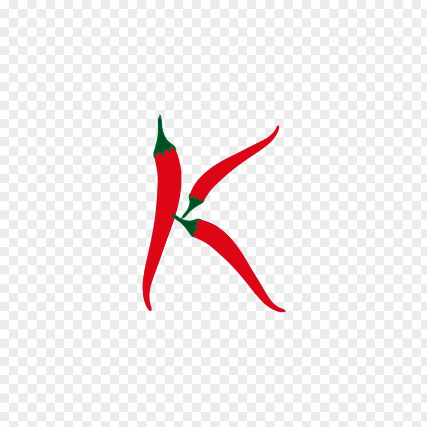 Pepper Alphabet K Letter PNG