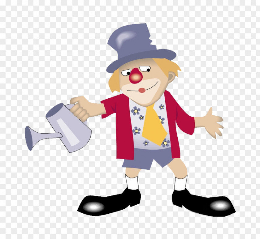 Cartoon Clown Watering Chuckles The Water Bottle PNG