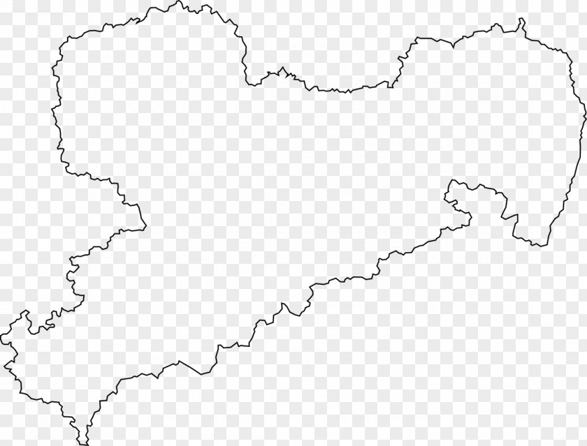 Map Blank Border Nordsachsen PNG