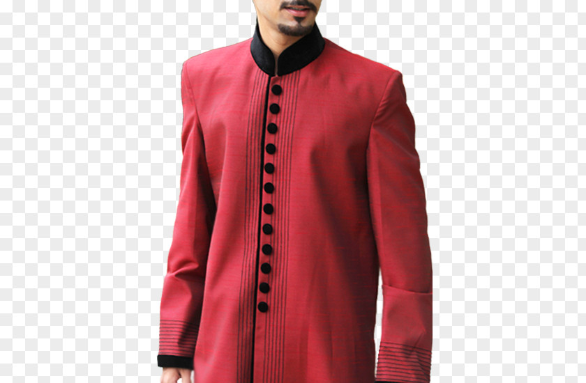 Ajrak Tuxedo M. Maroon Overcoat PNG