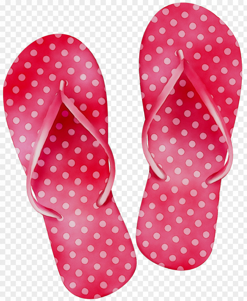 Flip-flops Slipper Polka Dot Pink M PNG