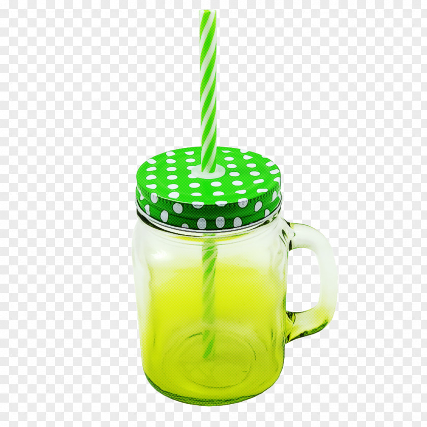 Green Drinking Straw Mason Jar Drinkware Glass PNG