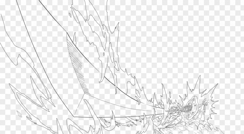 SHAMAN KING Twig Grasses Line Art Sketch PNG