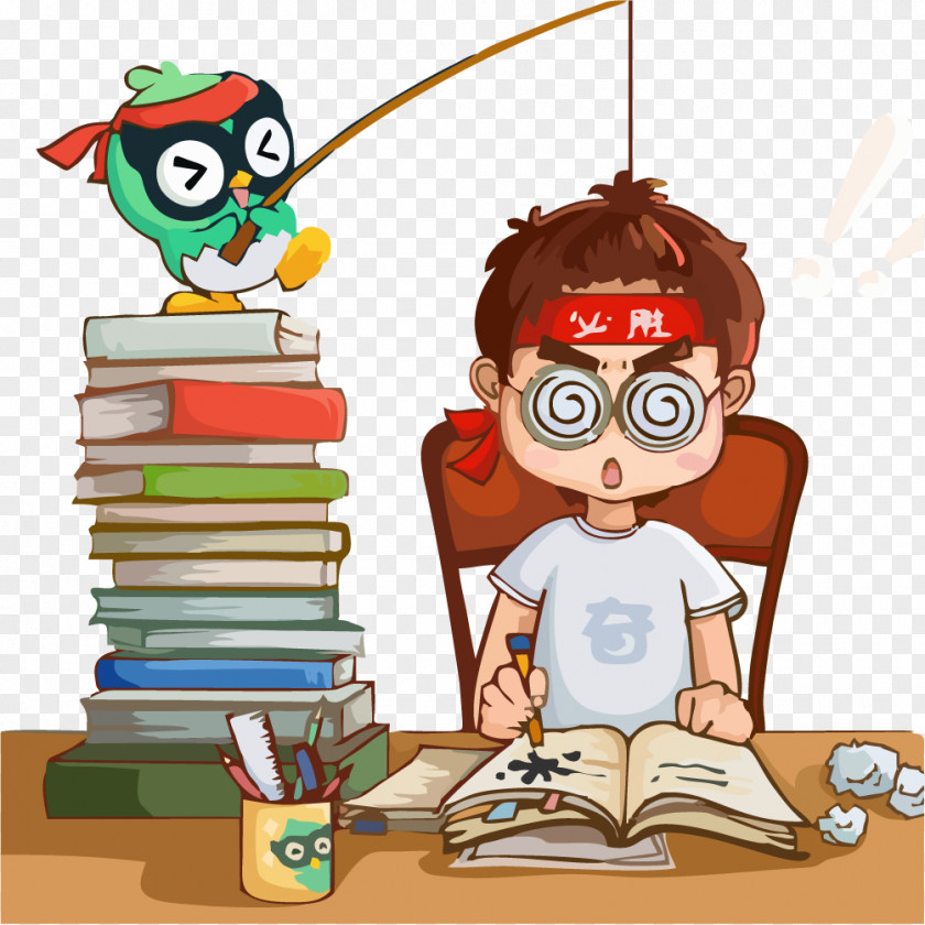 Homework Illustration Burn The Midnight Oil PNG