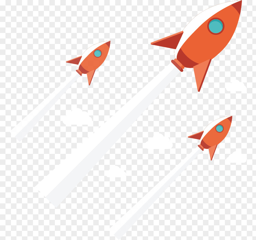 Vector Cartoon Rocket Paper PNG